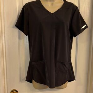Women’s Gray Skechers V-Neck Short Sleeve Scrub Top